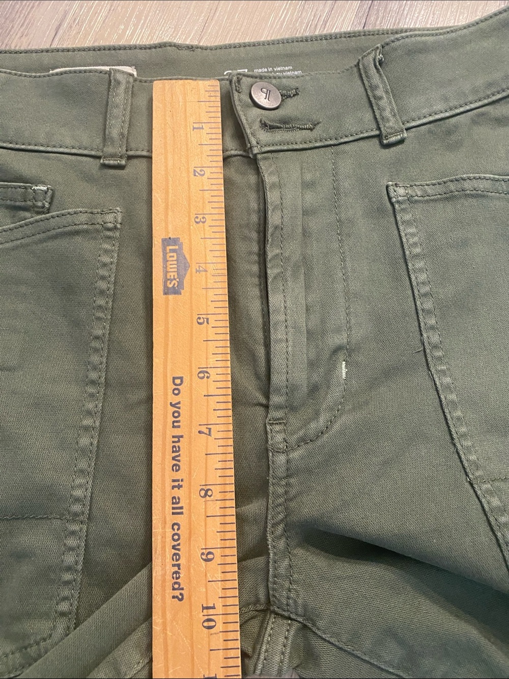 Anthropologie Pilcro Cotton
Straight Leg Pants Army Green Sz 27 - Picture 3 of 10